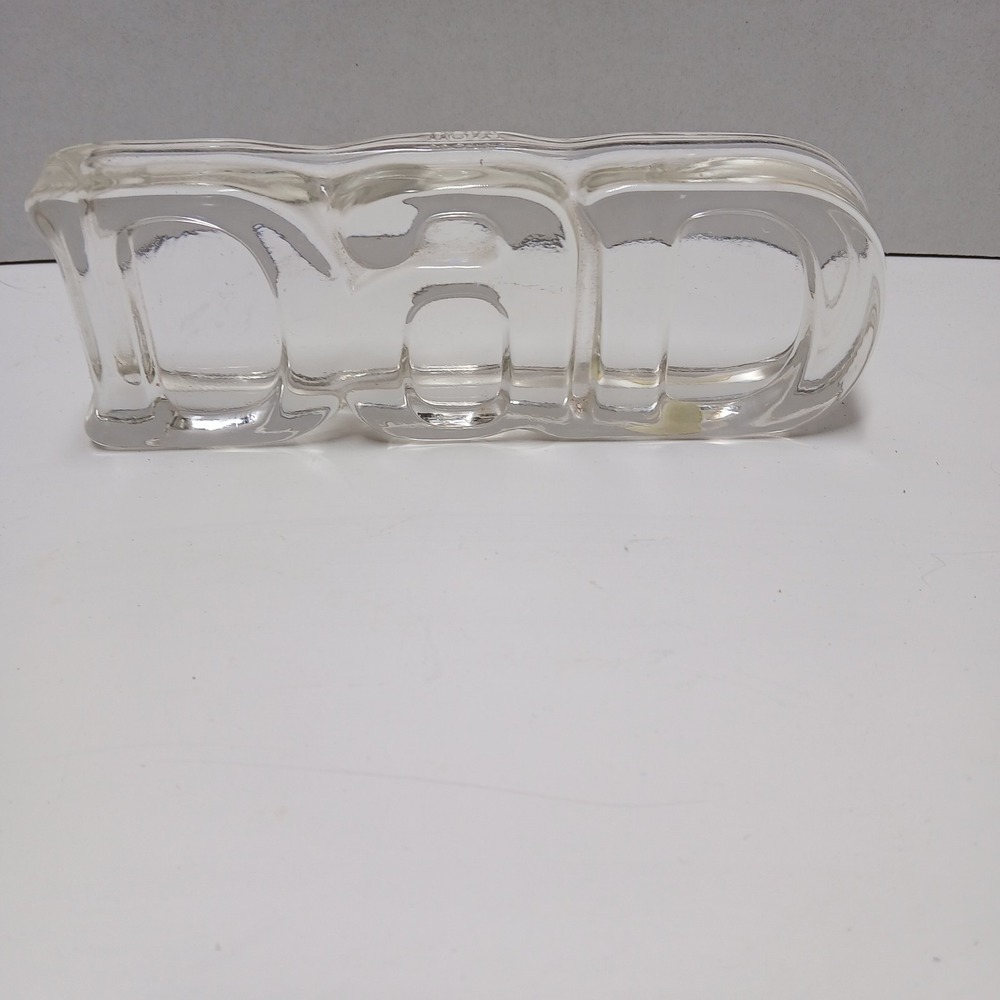 Glass Dad's pride & Joy Picture by Fostoria 1982 Vintage New In Box Father's Day